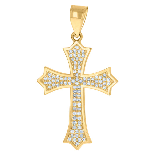 10Kt Gold Cz Pendant