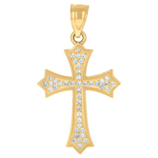 10Kt Gold Cz Pendant