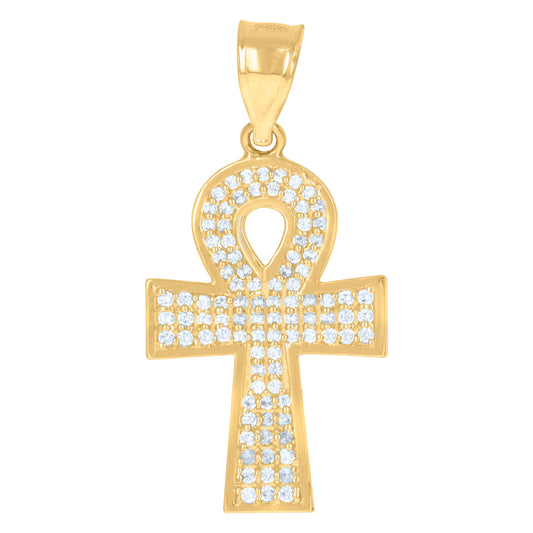 10Kt Gold Cz Pendant