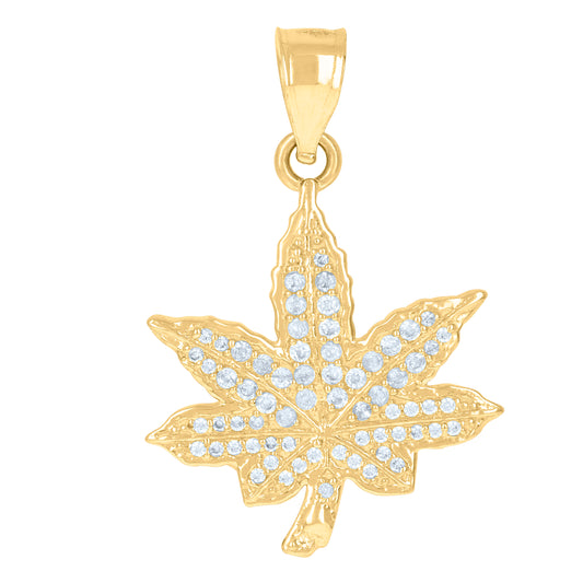 10Kt Gold Cz Pendant