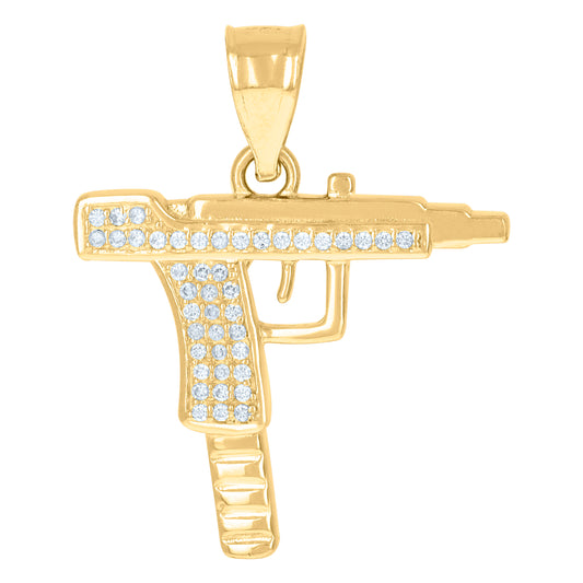 10Kt Gold Cz Pendant