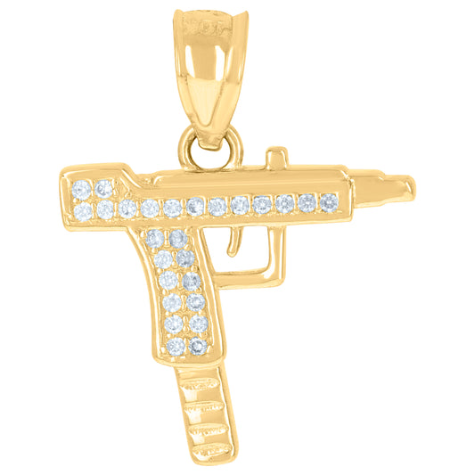 10Kt Gold Cz Pendant