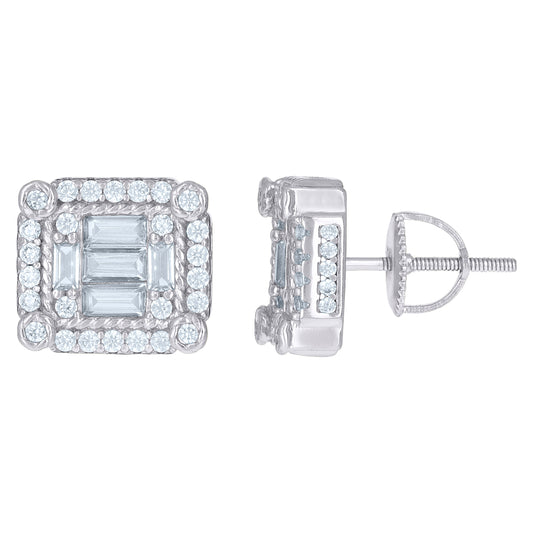 925 Sterling Silver Cz Earrings