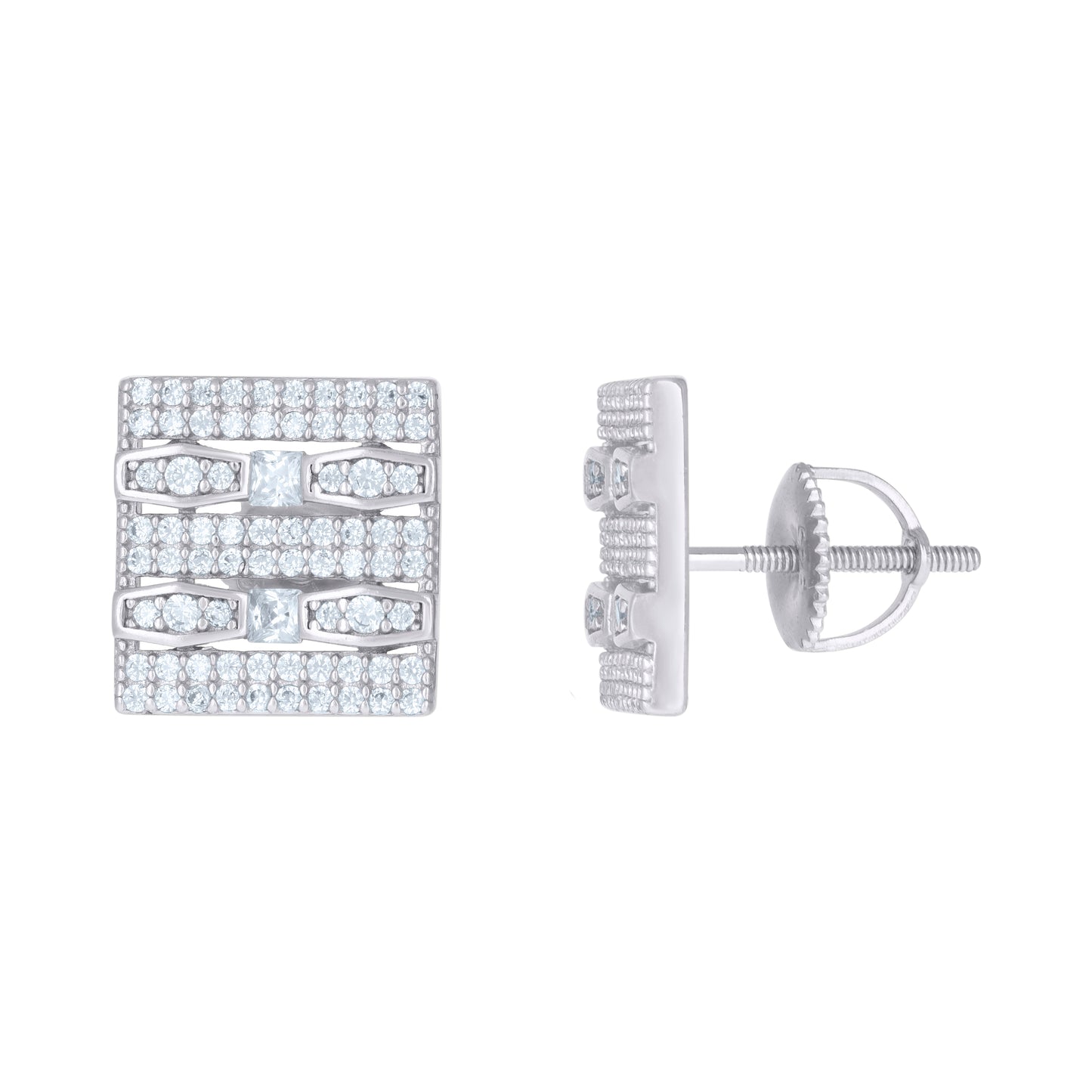 925 Sterling Silver Cz Earrings