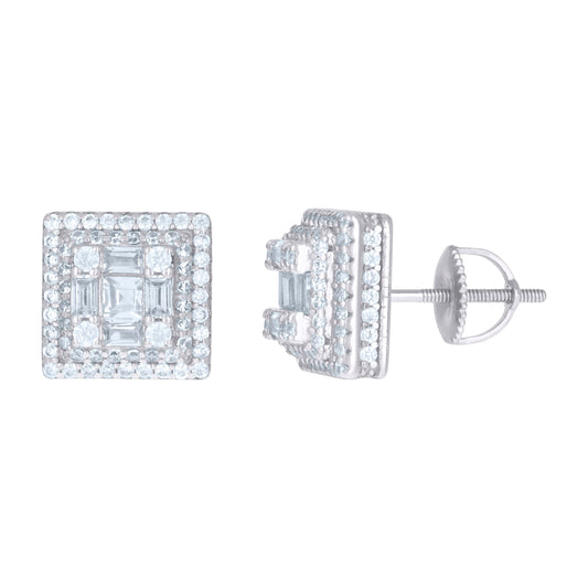 925 Sterling Silver Cz Earrings