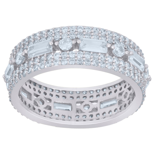 925 Sterling Silver Cz Ring S6