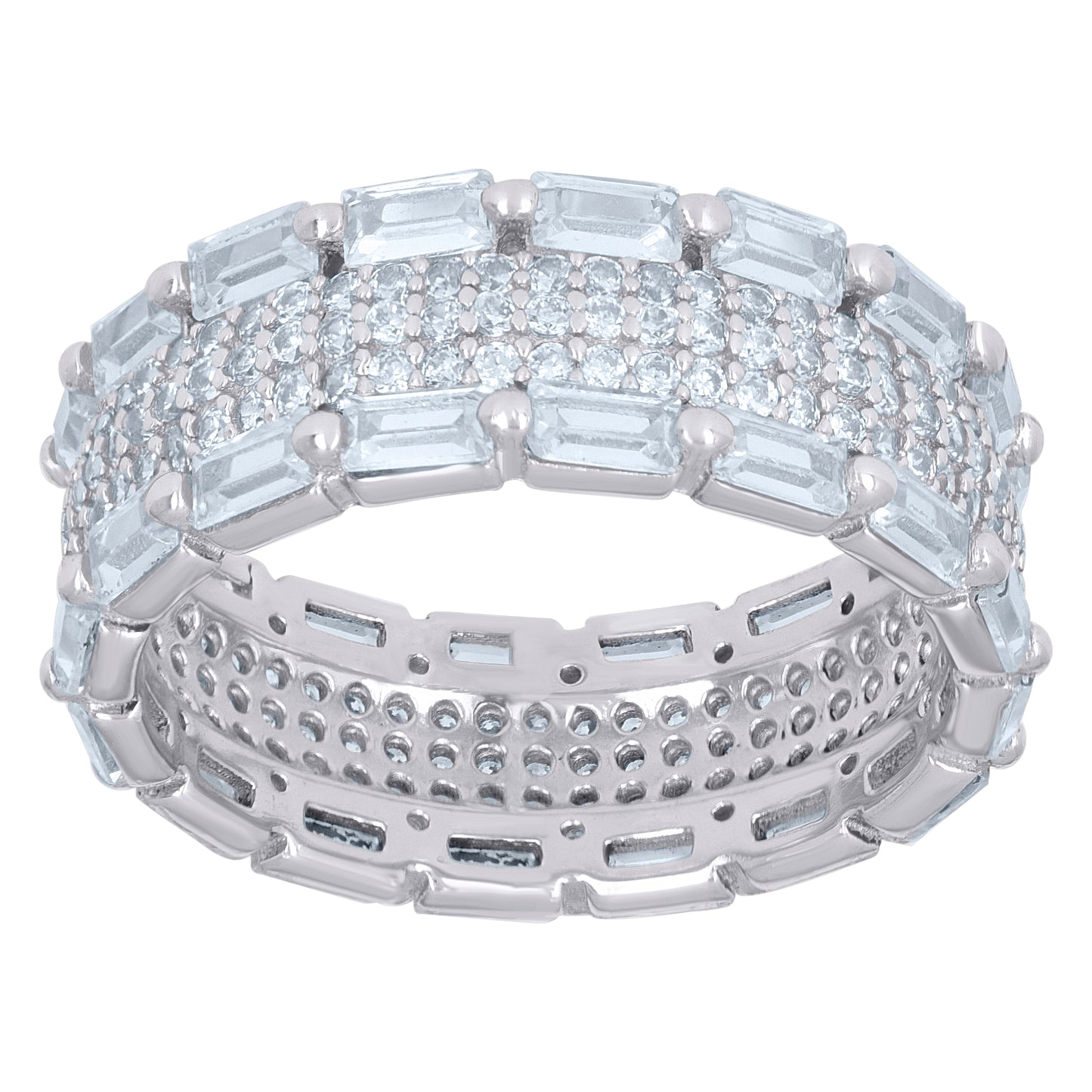 925 Sterling Silver Cz Ring Sz6