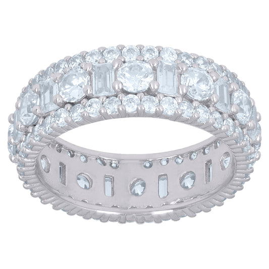 925 Sterling Silver Cz Ring Sz6