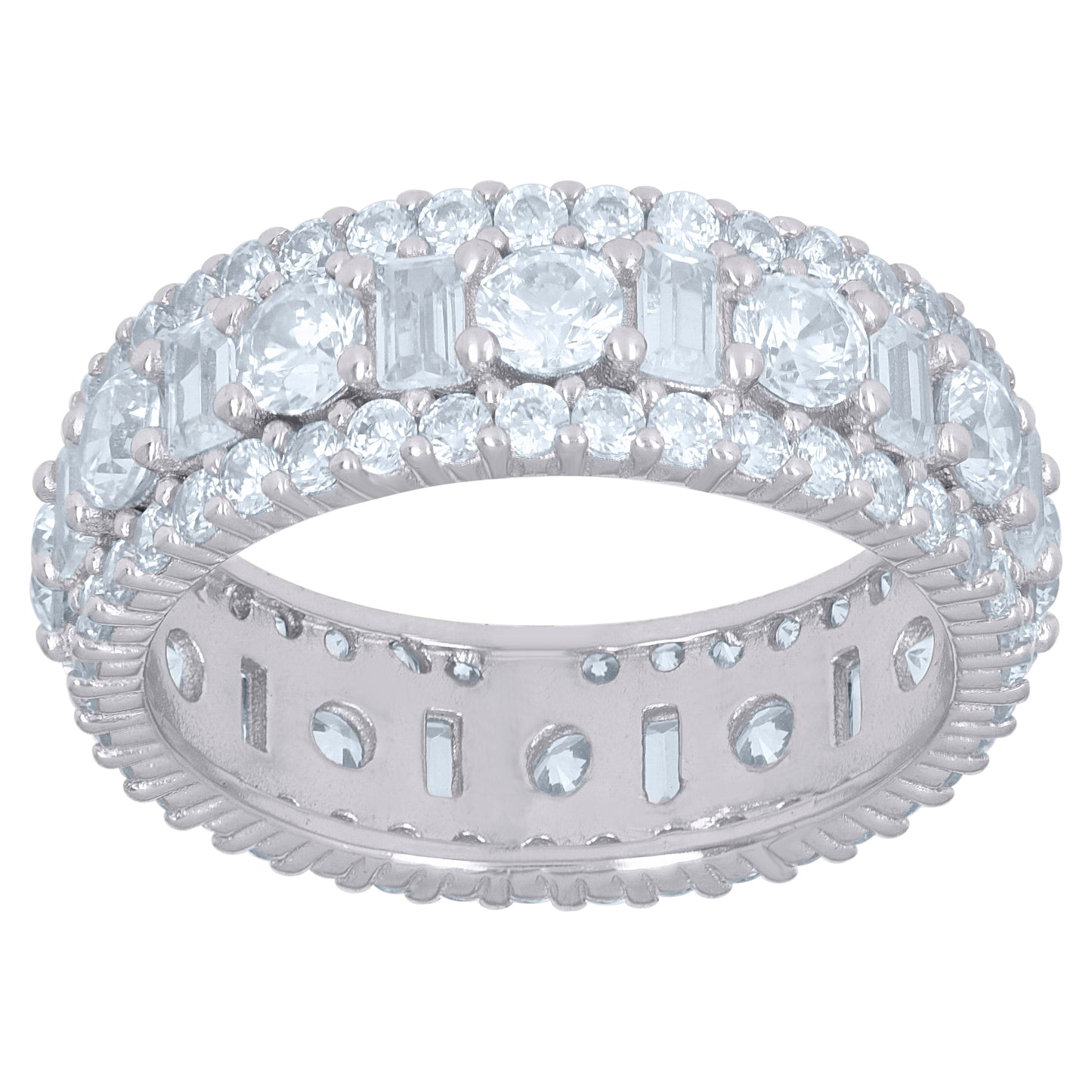 925 Sterling Silver Cz Ring Sz6