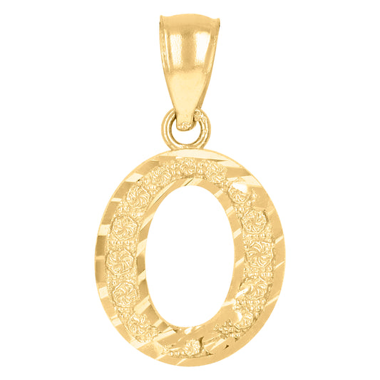 10Kt Gold Initial Letter Pendant "O"