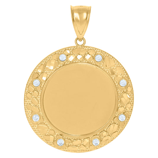 10Kt Gold Cz Pendant