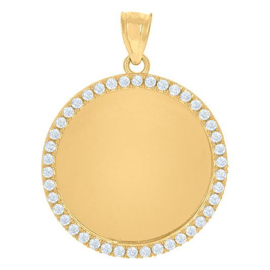 10Kt Gold Cz Pendant