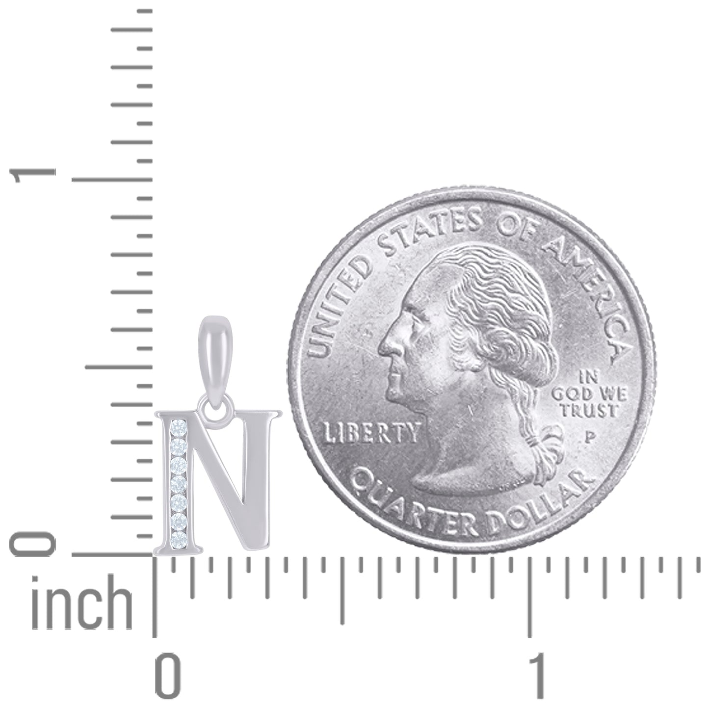 925 Sterling Silver Initial"N"