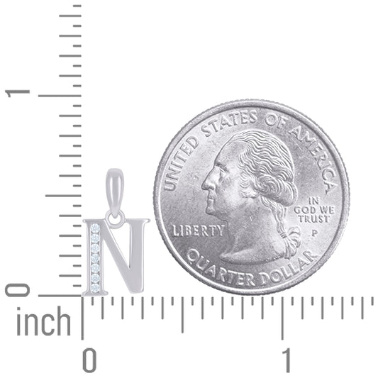 925 Sterling Silver Initial"N"