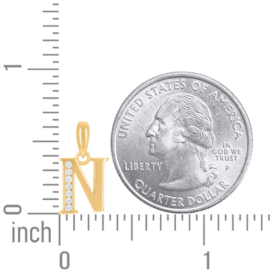 925 Sterling Silver Initial"N"
