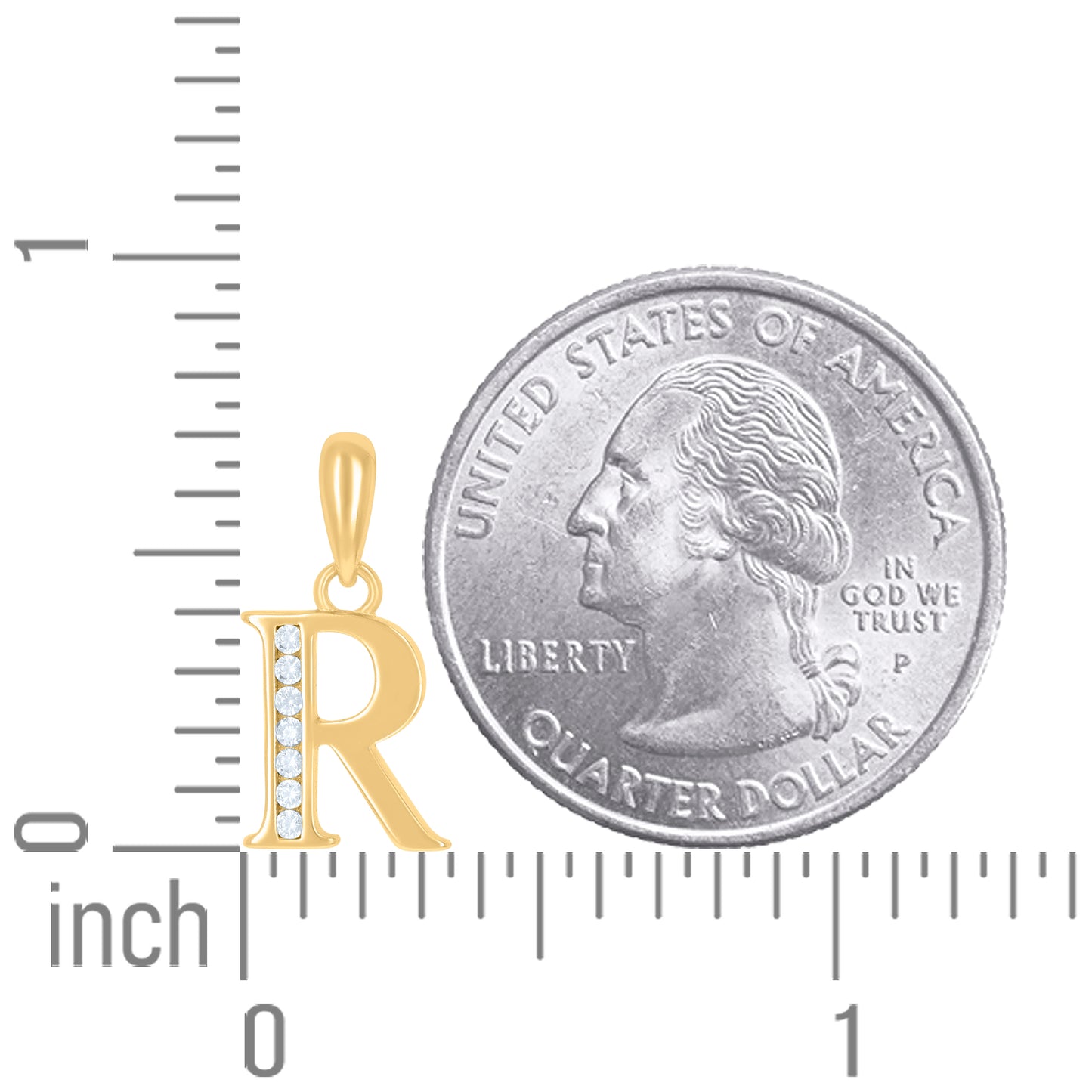 925 Sterling Silver Initial"R"