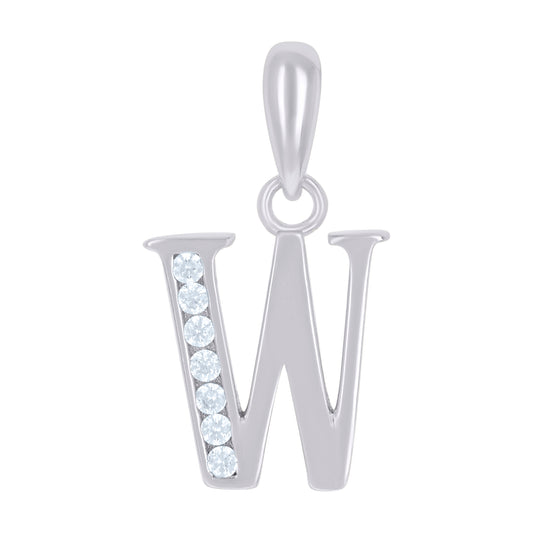 925 Sterling Silver Initial"W"
