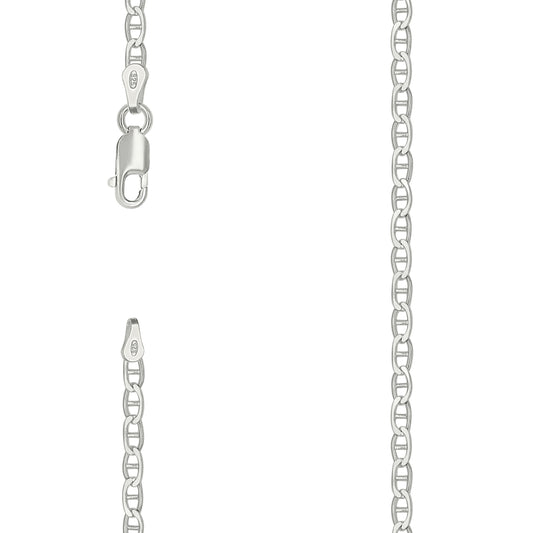 925 Silver Solid Classic Mariner Chain 2mm
