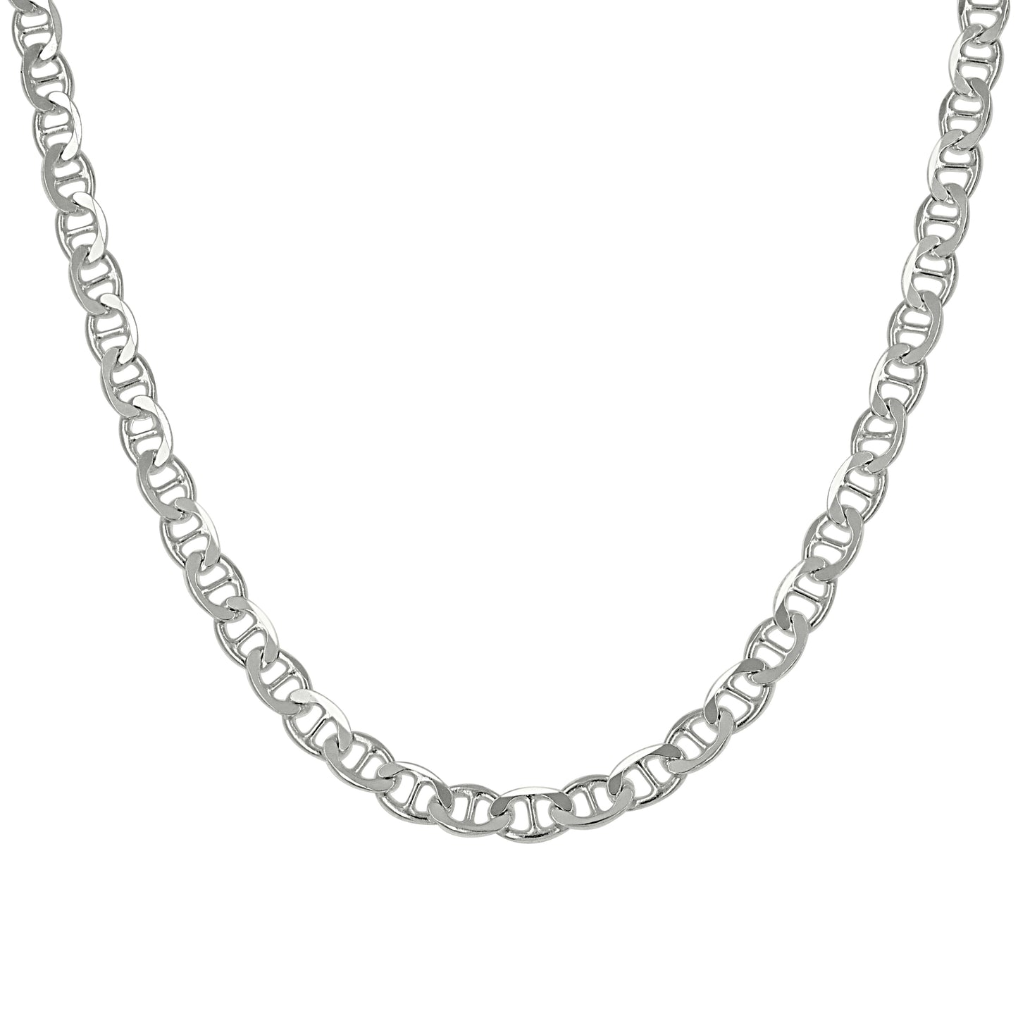 925 Sterling Silver Solid Classic Mariner Chain 3mm