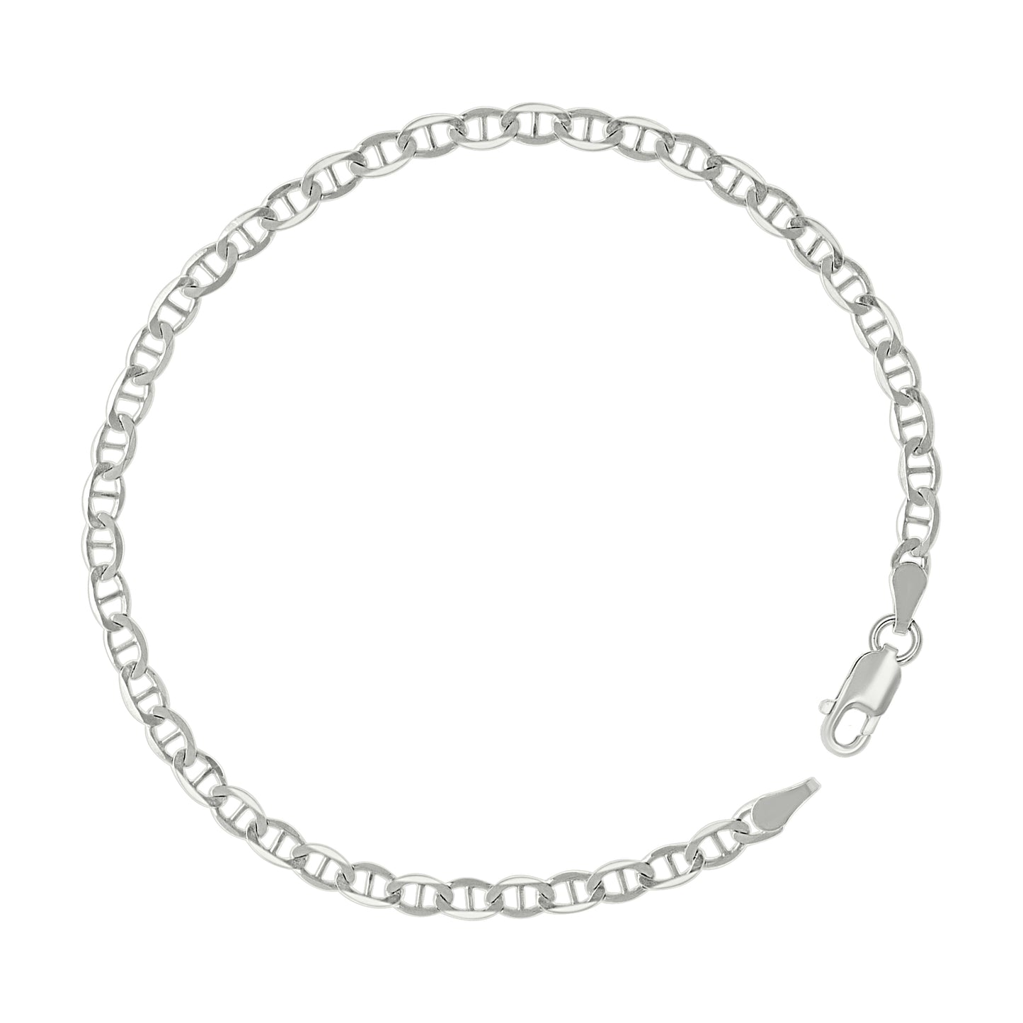 925 Sterling Silver Solid Classic Mariner Chain 3mm