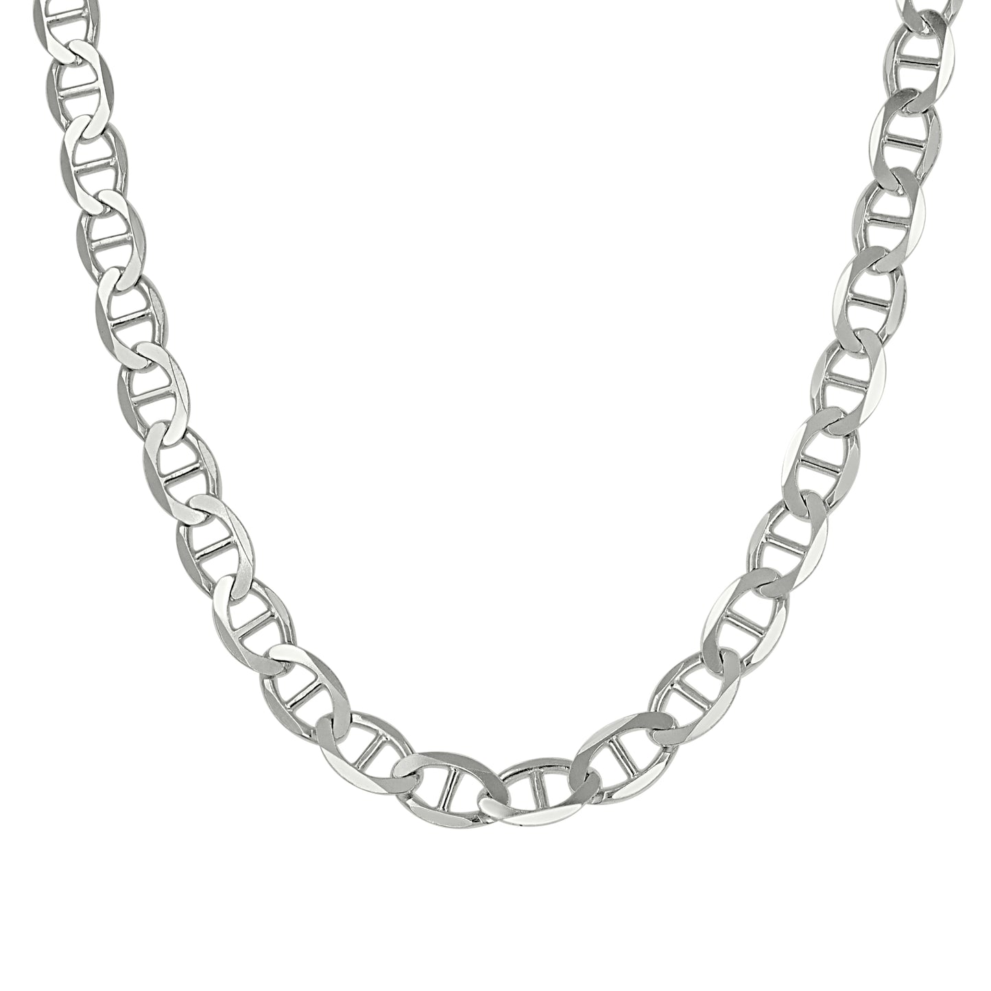 925 Sterling Silver Solid Classic Mariner Chain 5mm