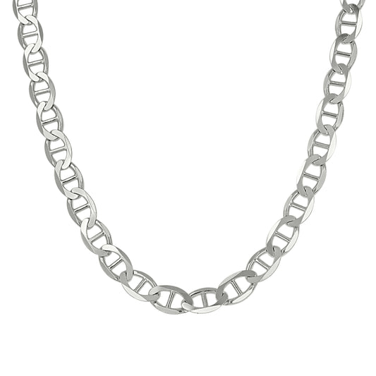 925 Sterling Silver Solid Classic Mariner Chain 5mm