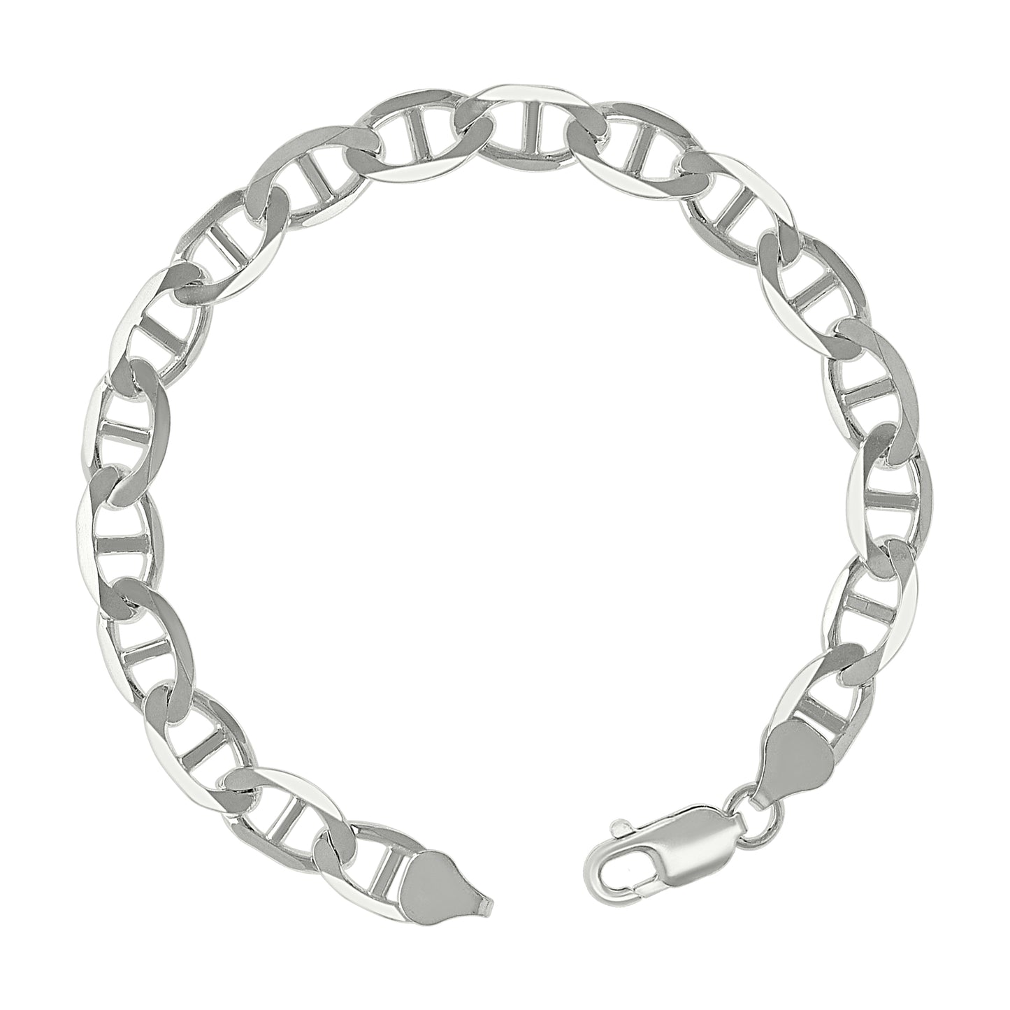 925 Silver Solid Classic Mariner Chain 7mm-9
