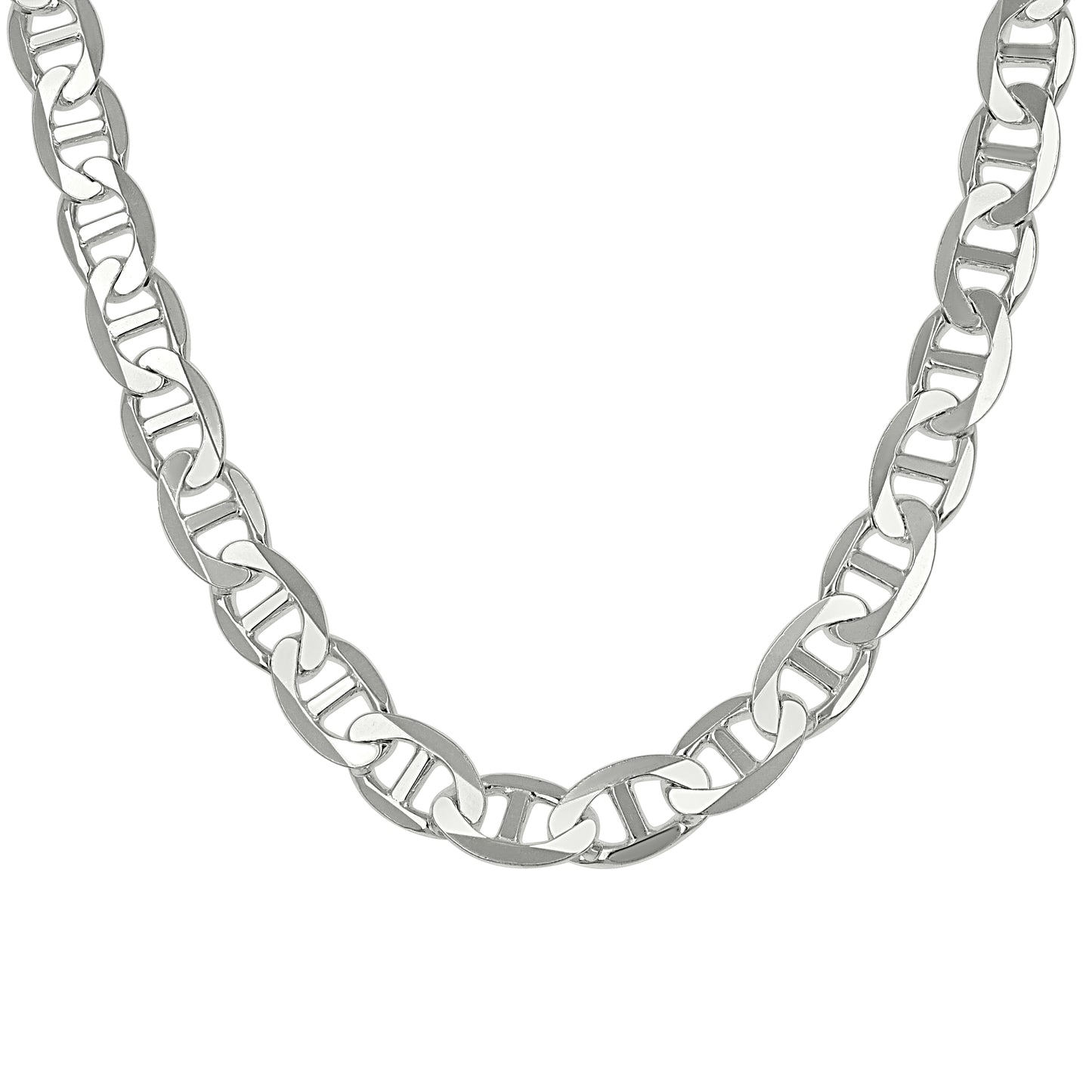 925 Sterling Silver Solid Classic Mariner Chain 8mm