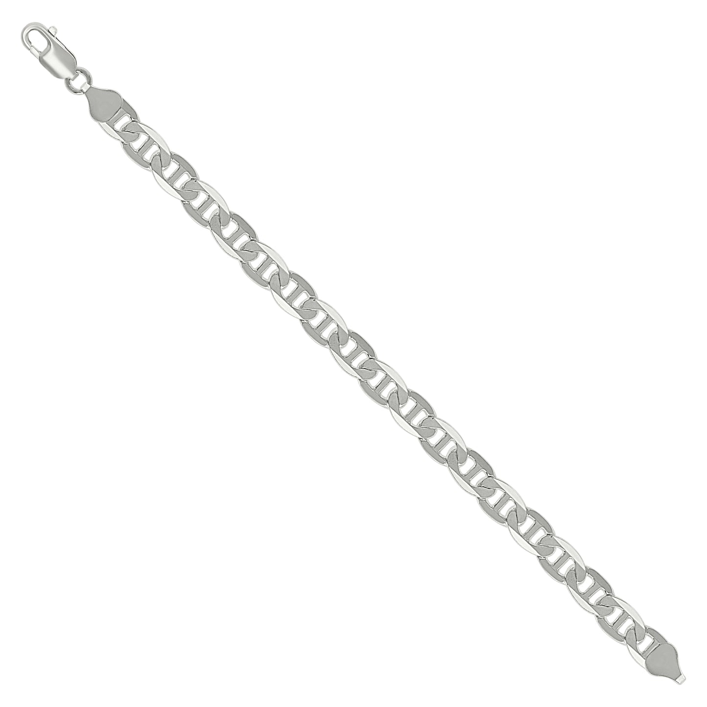 925 Silver Solid Classic Mariner Chain 8mm-9