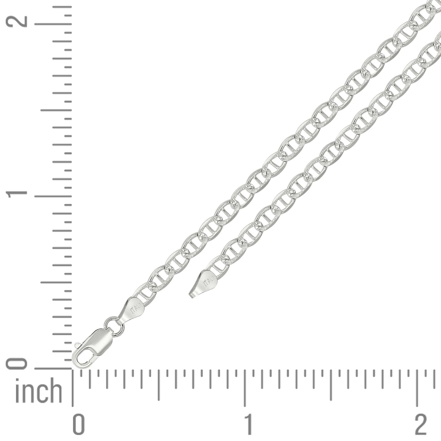 925 Silver Solid Classic Mariner Chain 3mm-9