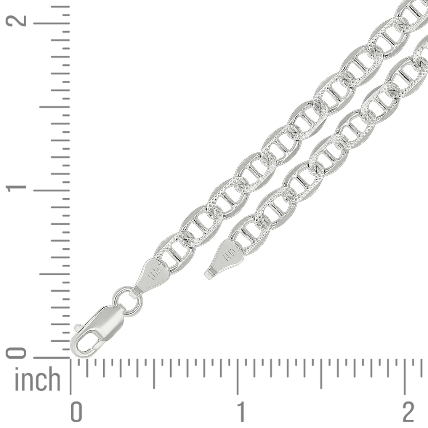 925 Silver Solid Classic Mariner Chain 5mm-9