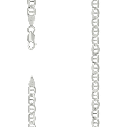 925 Silver Solid Classic Mariner Chain 5mm-9