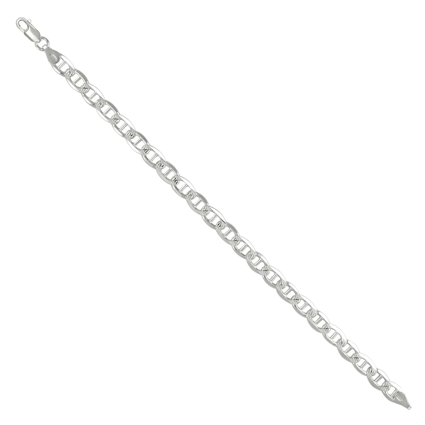 925 Silver Solid Classic Mariner Chain 6mm-7