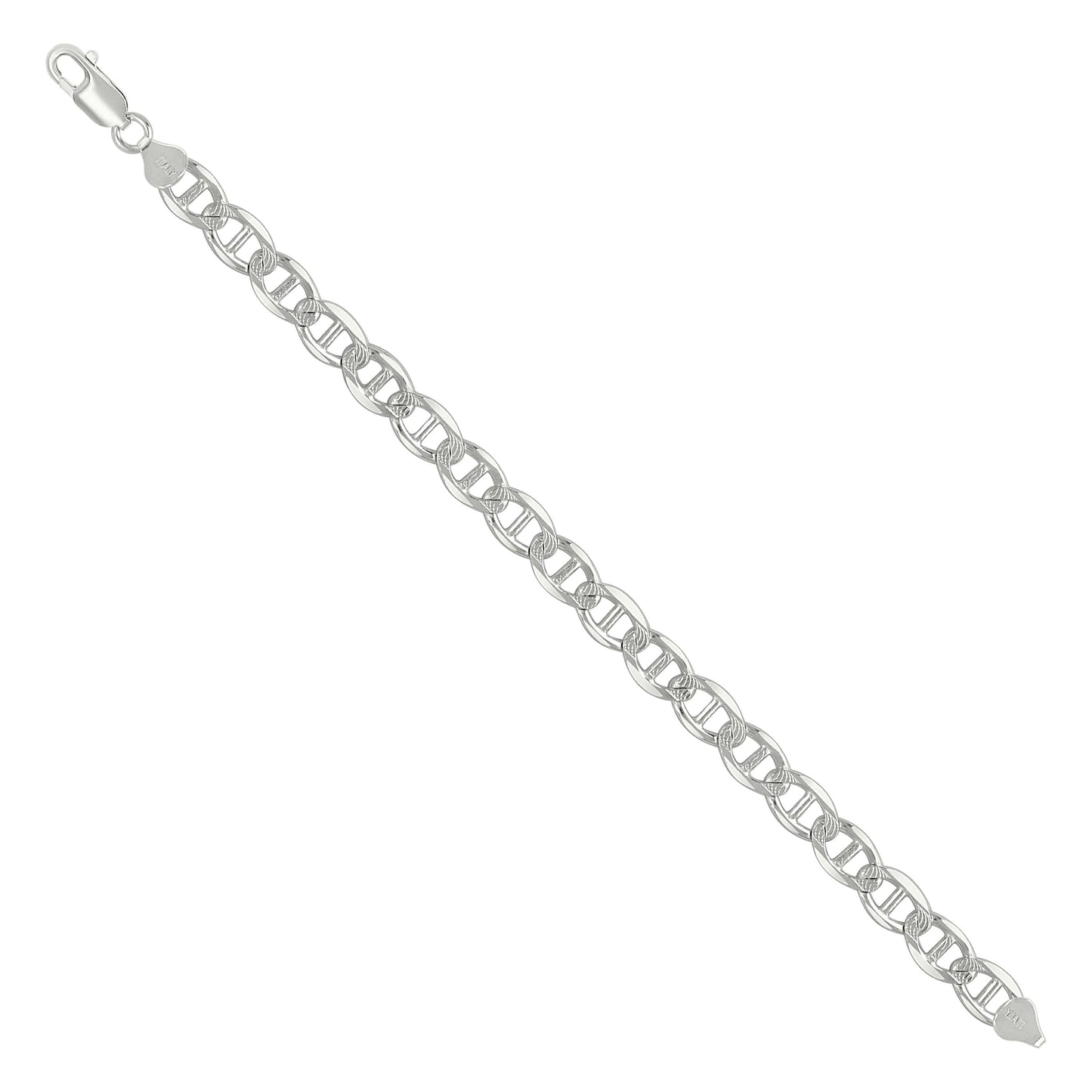 925 Silver Solid Classic Mariner Chain 7mm-9