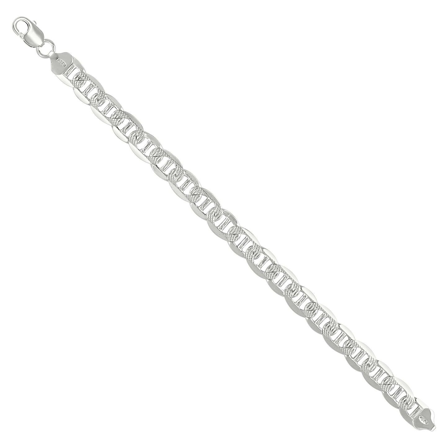925 Silver Solid Classic Mariner Chain 9.5mm-9
