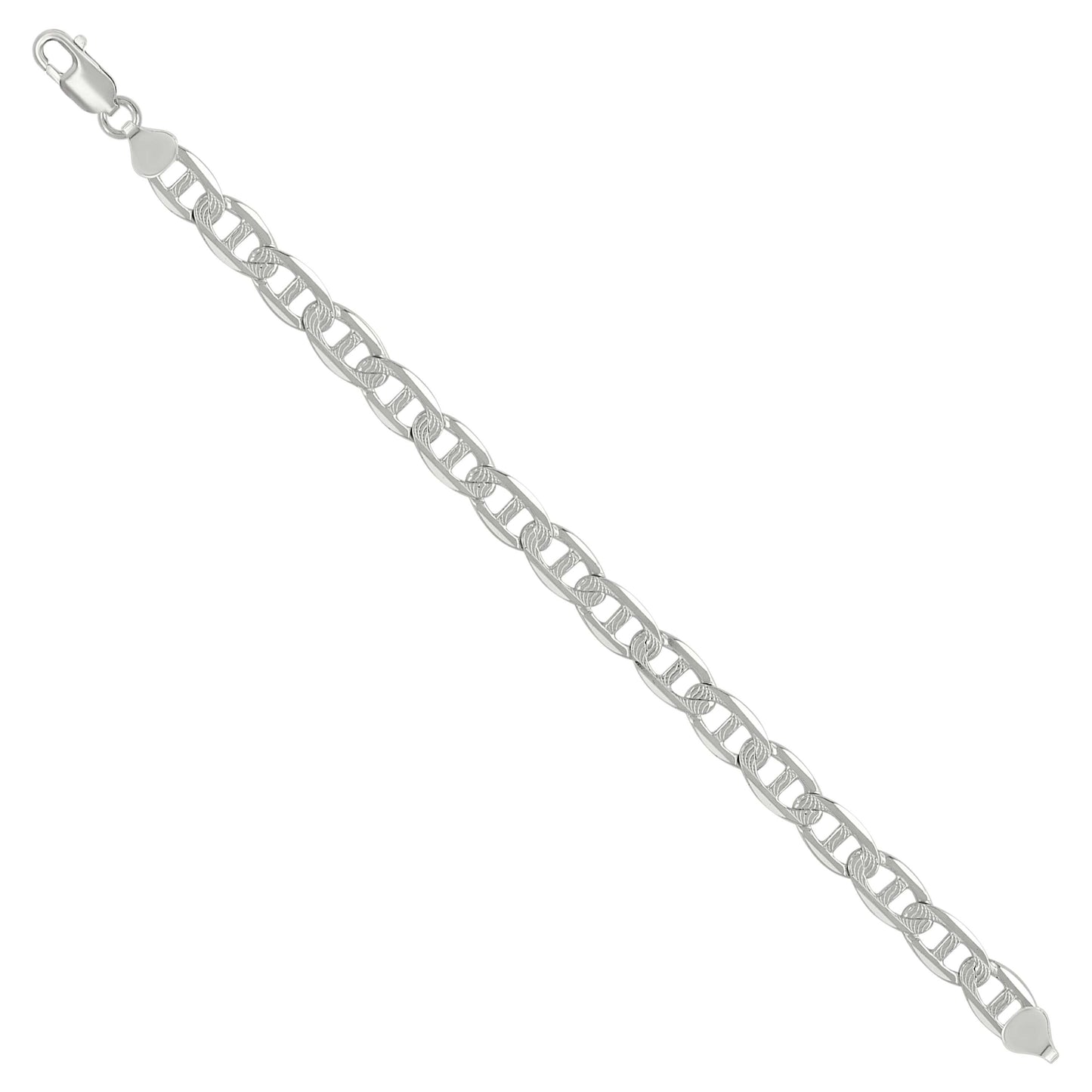 925 Silver Solid Classic Mariner Chain 8mm-9