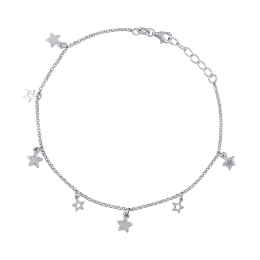 925 Sterling Silver Anklet 9"+1'