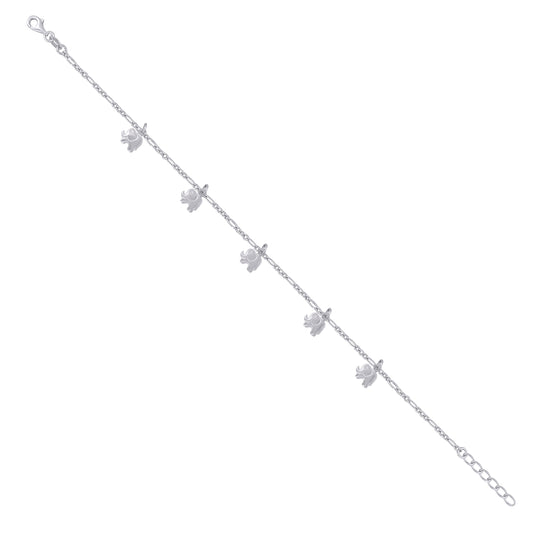 925 Sterling Silver Anklet 9"+1"