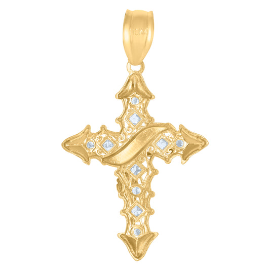 10Kt Gold Cz Pendant