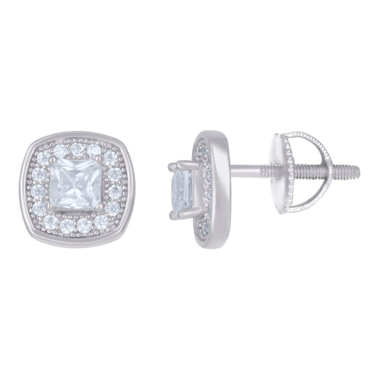 925 Sterling Silver Cz Earring
