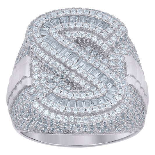 925 Sterling Silver Initial Ring"S"