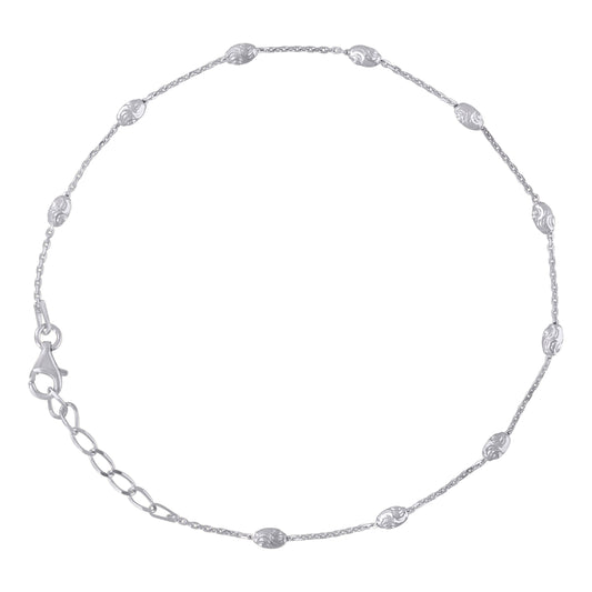 925 Sterling Silver 003 Station Oval Jianzhy Chain