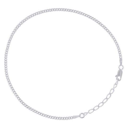 925 Silver 060 Cuban Chain Rhodium Plated
