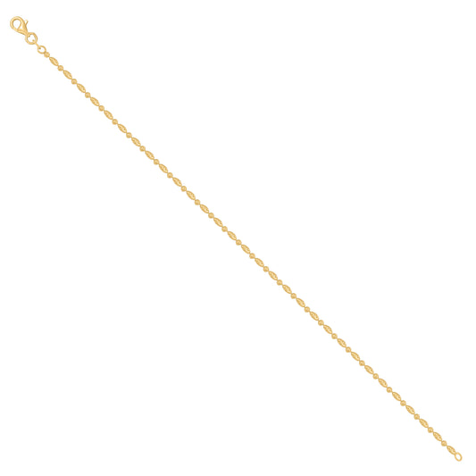 925 Silver 2mm Typhoon Yellow Plated