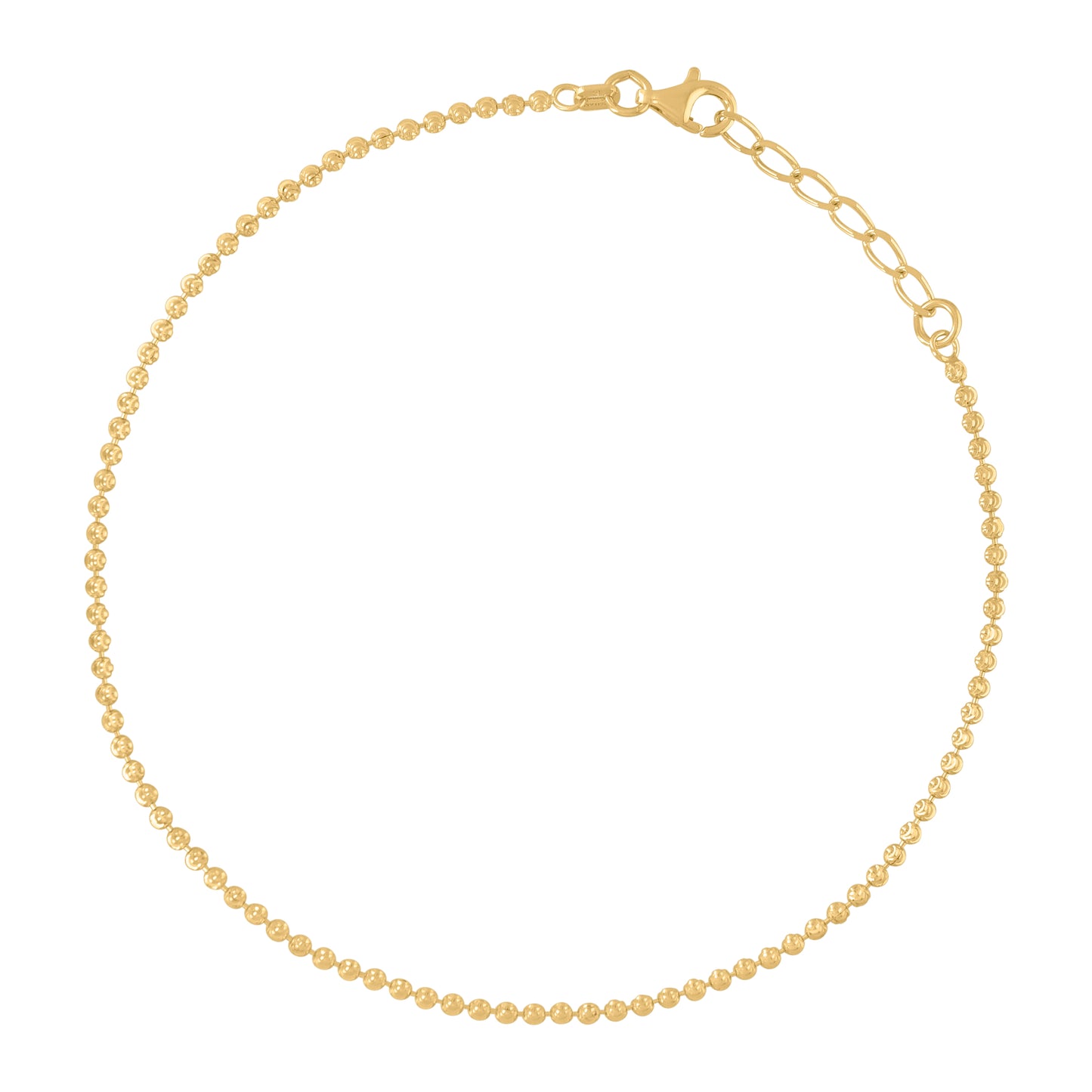 925 Sterling Silver Moon Cut Yellow Chain 2mm-16