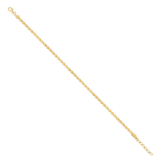 925 Sterling Silver Crystal-Cut Barrel Chain 003 -