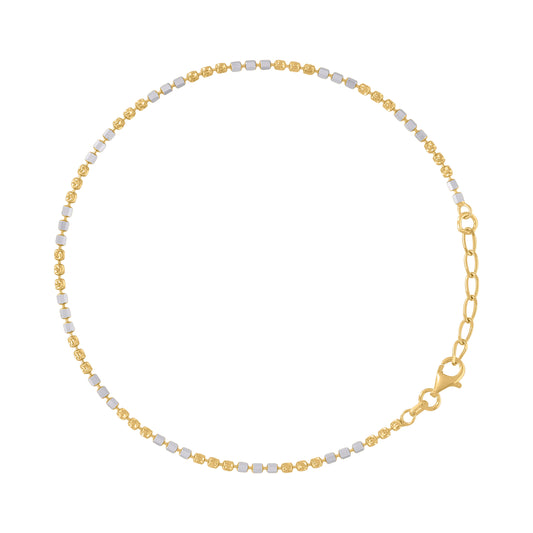 925 Silver Fancy Moon Chain Yellow Rhodium Plated