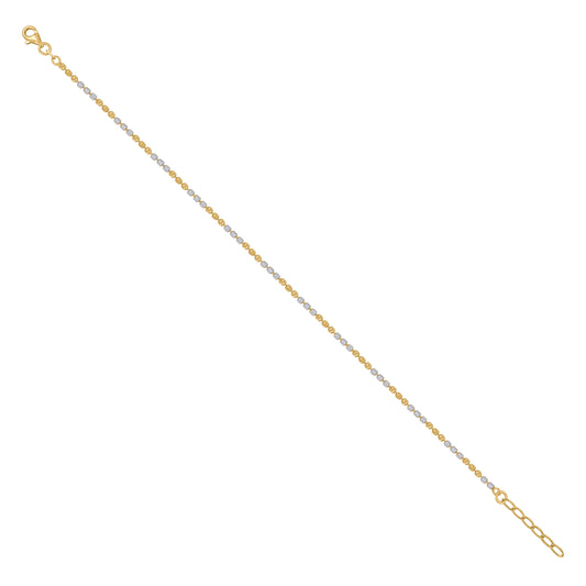 925 Silver Fancy Moon Chain Yellow Rhodium Plated
