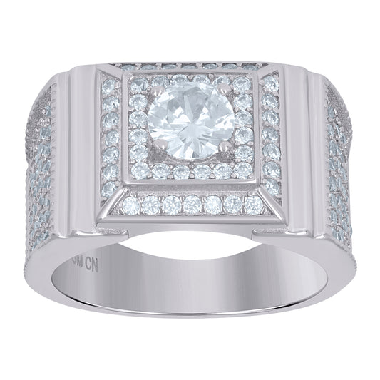 925 Sterling Silver Mens Ring Sz-9