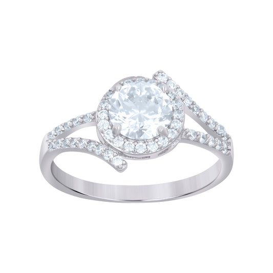 925 Sterling Silver Cz Ring S5